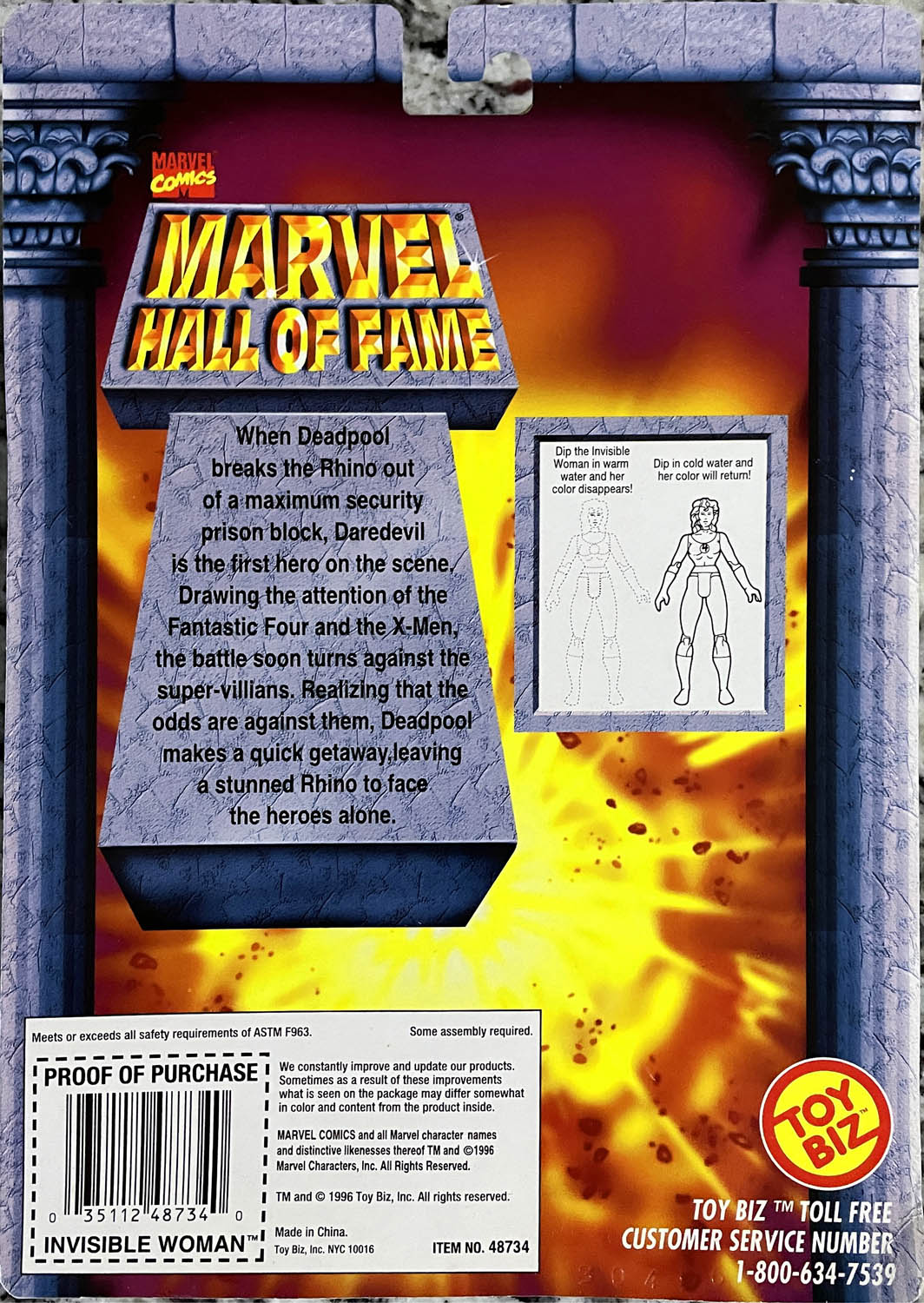 Invisible Woman - Toy Biz (Marvel Hall of Fame) action figure collectible - Main Image 2