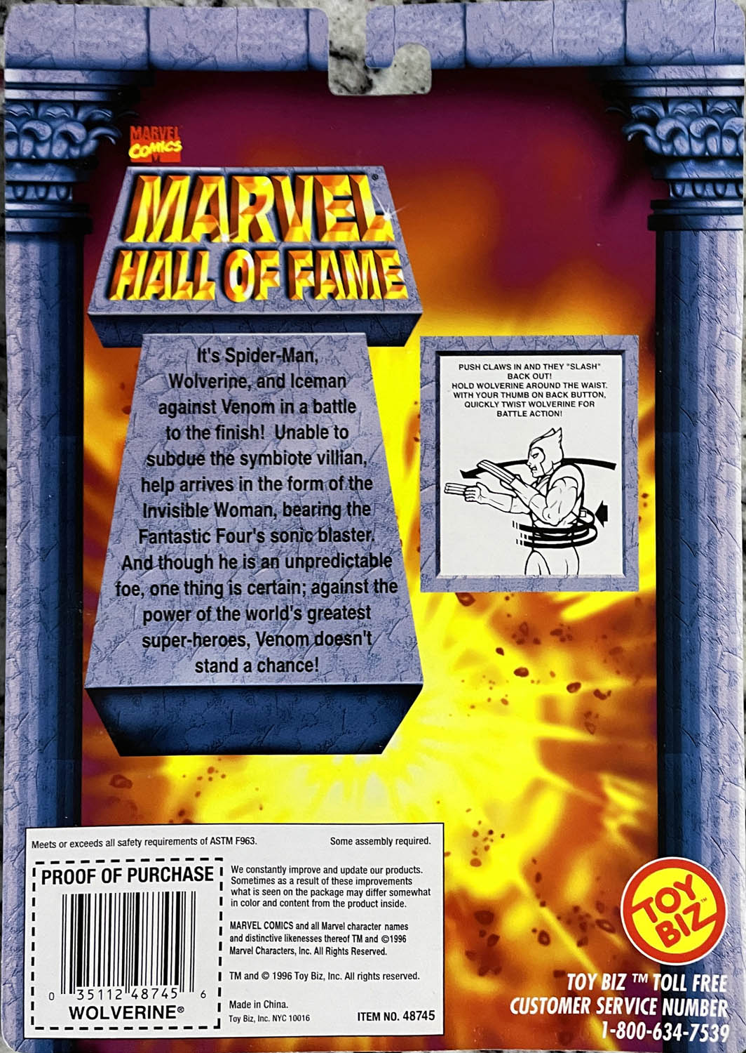 Wolverine - Toy Biz (Marvel Hall of Fame) action figure collectible - Main Image 2