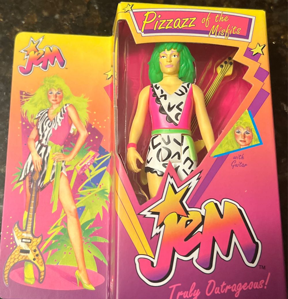 Pizzazz  (Neon Retro Box SDCC 2022 Exclusive Figure) - Super7 (Jem and the Holograms) action figure collectible [Barcode 840049823846] - Main Image 2