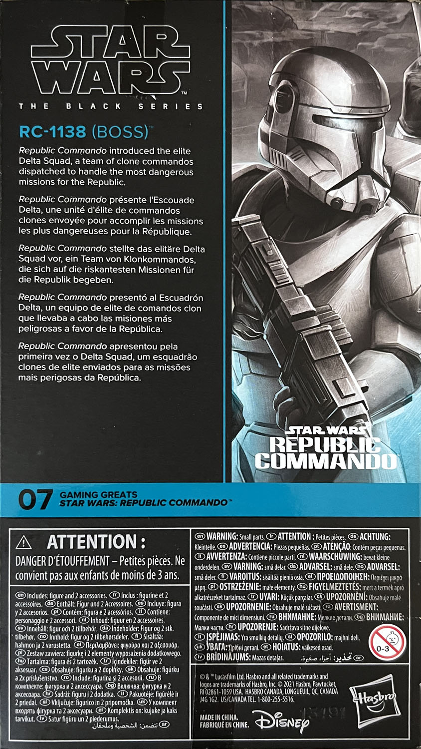 RC-1138 (Boss) - Disney/Hasbro (Star Wars The Black Series 6) action figure collectible - Main Image 2