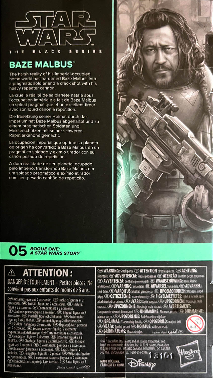 ROGUE ONE: Baze Malbus - Disney/Hasbro (Star Wars) action figure collectible - Main Image 2