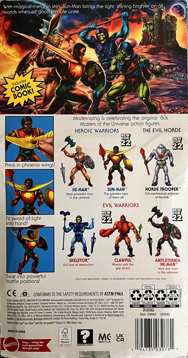 Sun-Man - Mattel (Sunman: Rulers Of The Sun) action figure collectible - Main Image 2