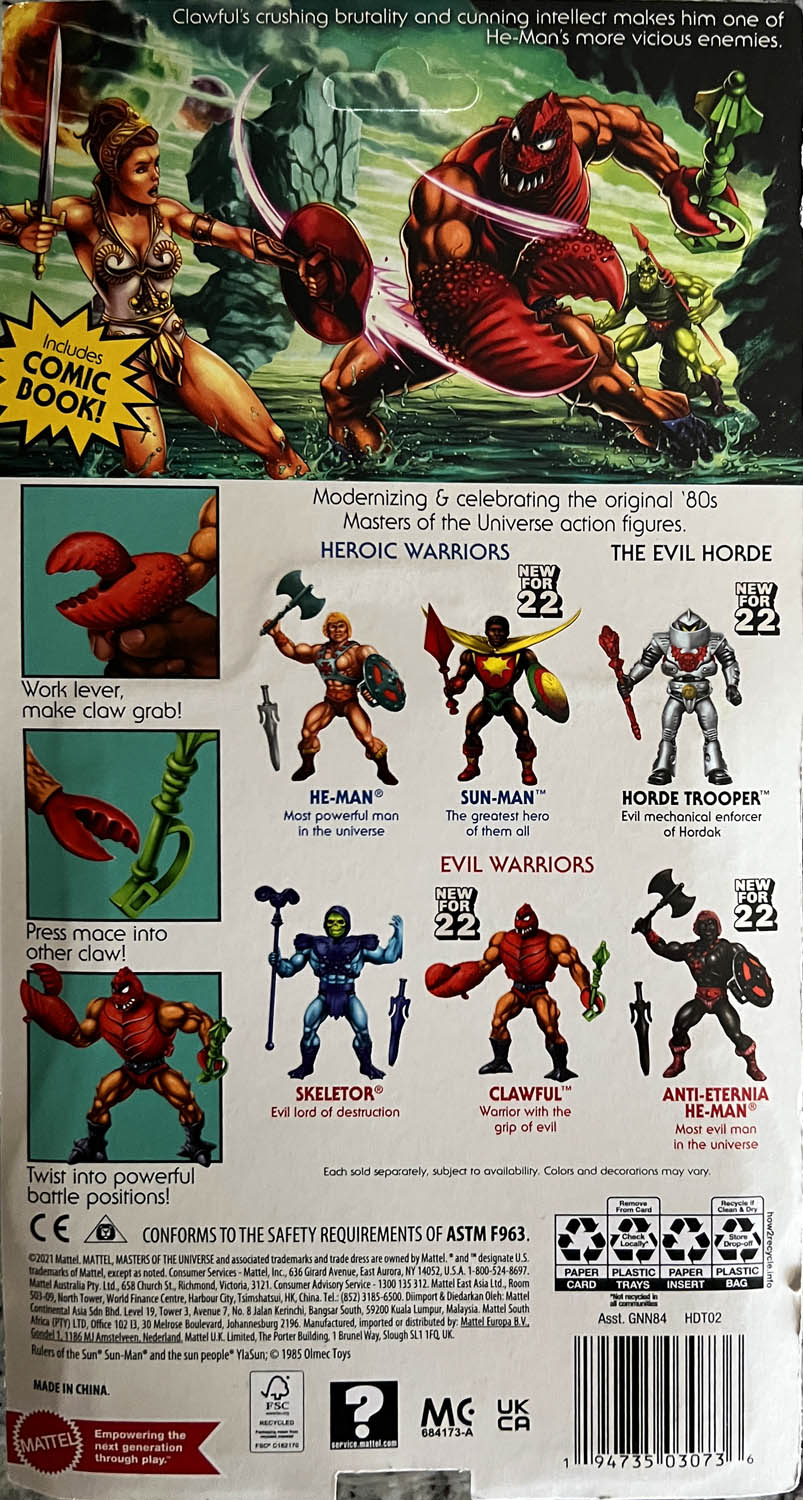 Clawful - Mattel (Masters Of The Universe Origins) action figure collectible - Main Image 2