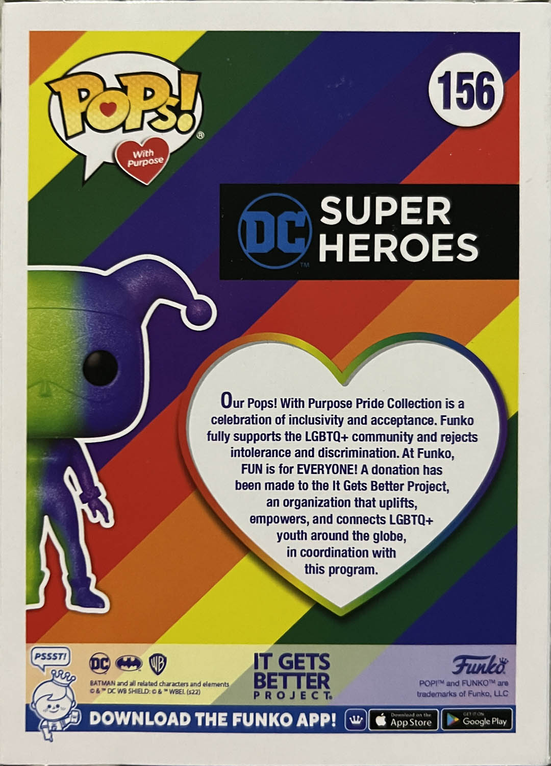 Harley Quinn (Pride) 156 - Funko (POP! HEROES) action figure collectible - Main Image 2