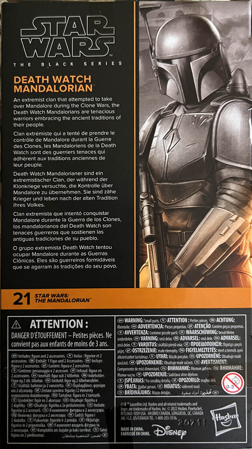 Death Watch Mandalorian - Disney/Hasbro (Star Wars The Black Series 6) action figure collectible - Main Image 2