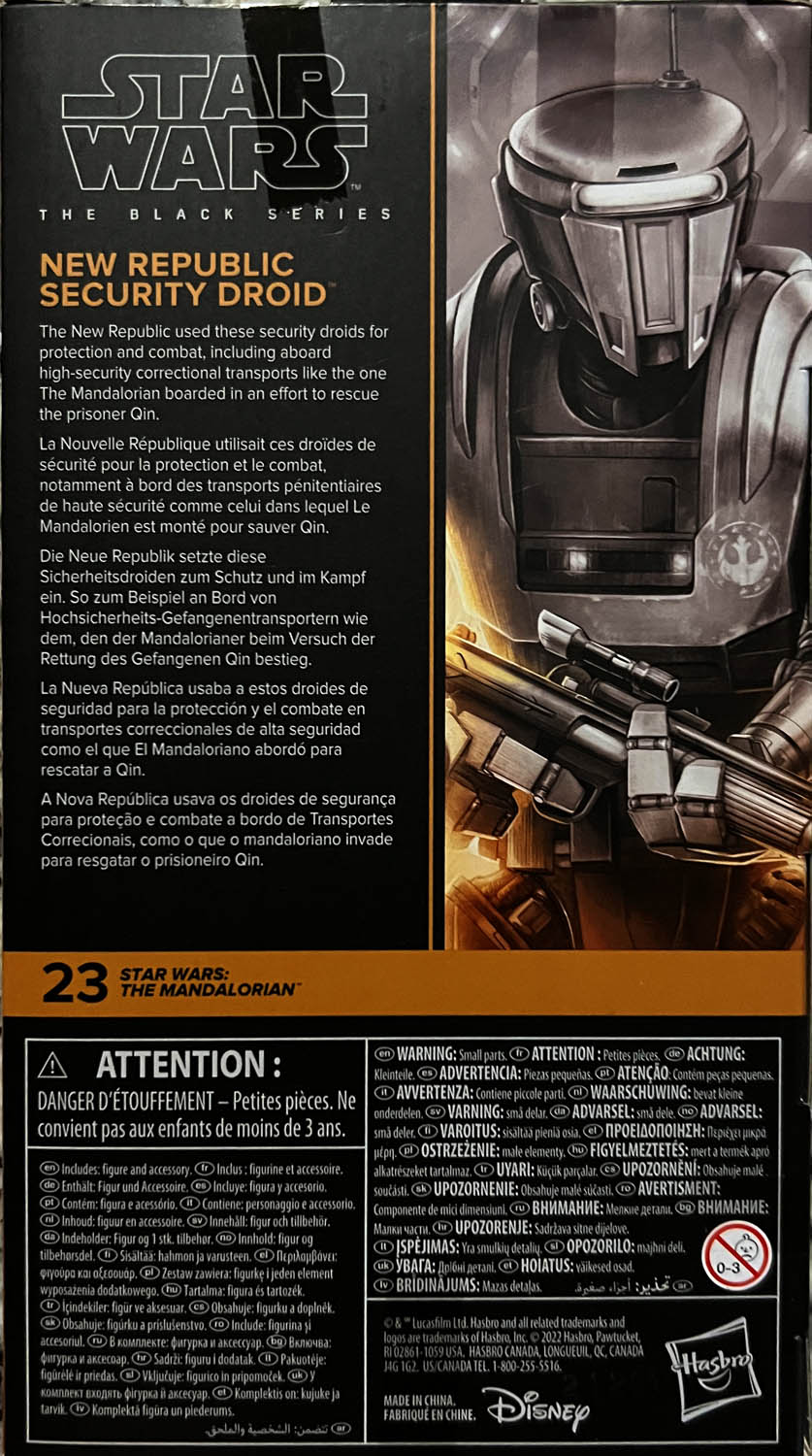 New Republic Security Droid - Disney/Hasbro (Star Wars The Black Series 6) action figure collectible - Main Image 2