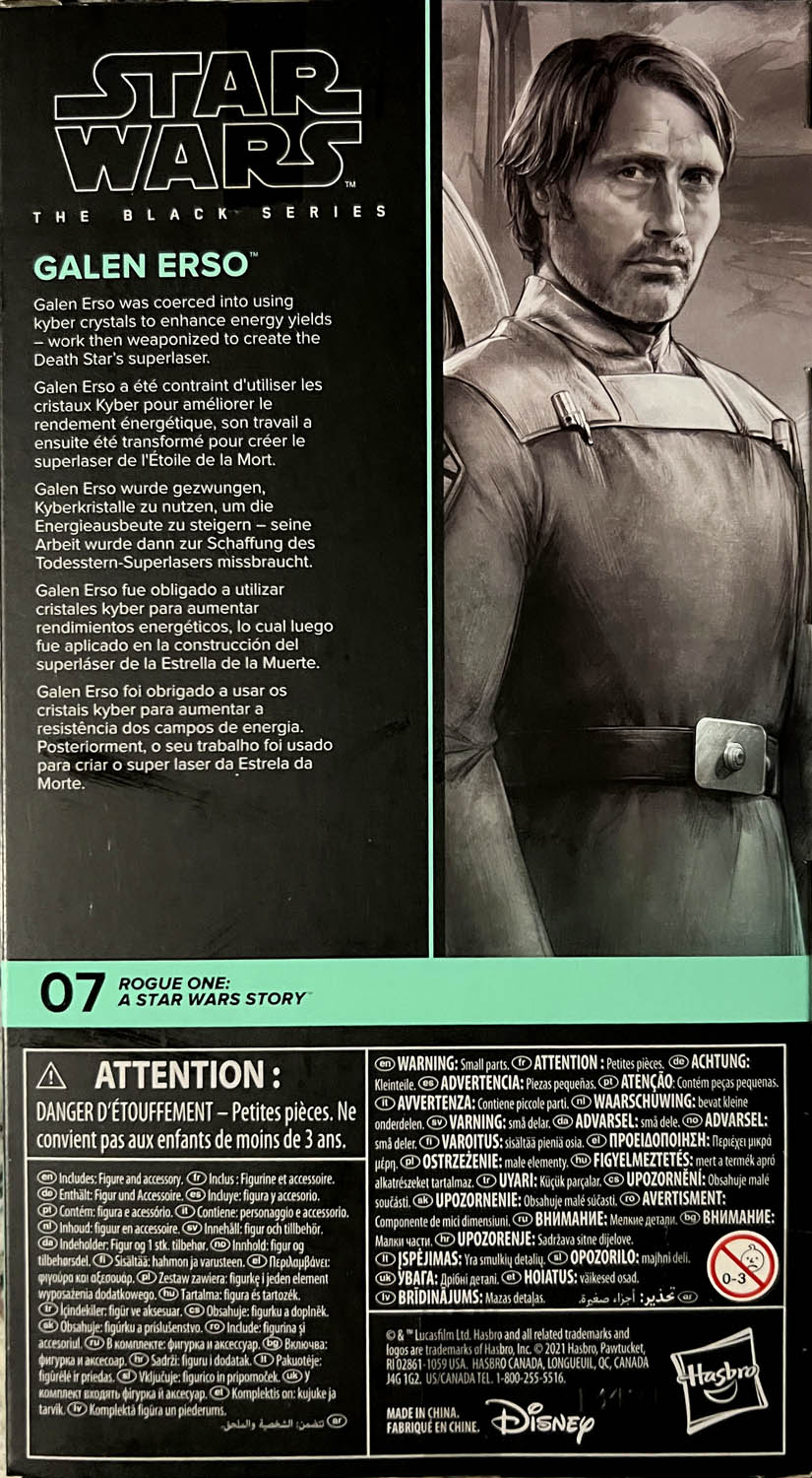 Galen Erso - Disney/Hasbro (Star Wars The Black Series 6) action figure collectible - Main Image 2