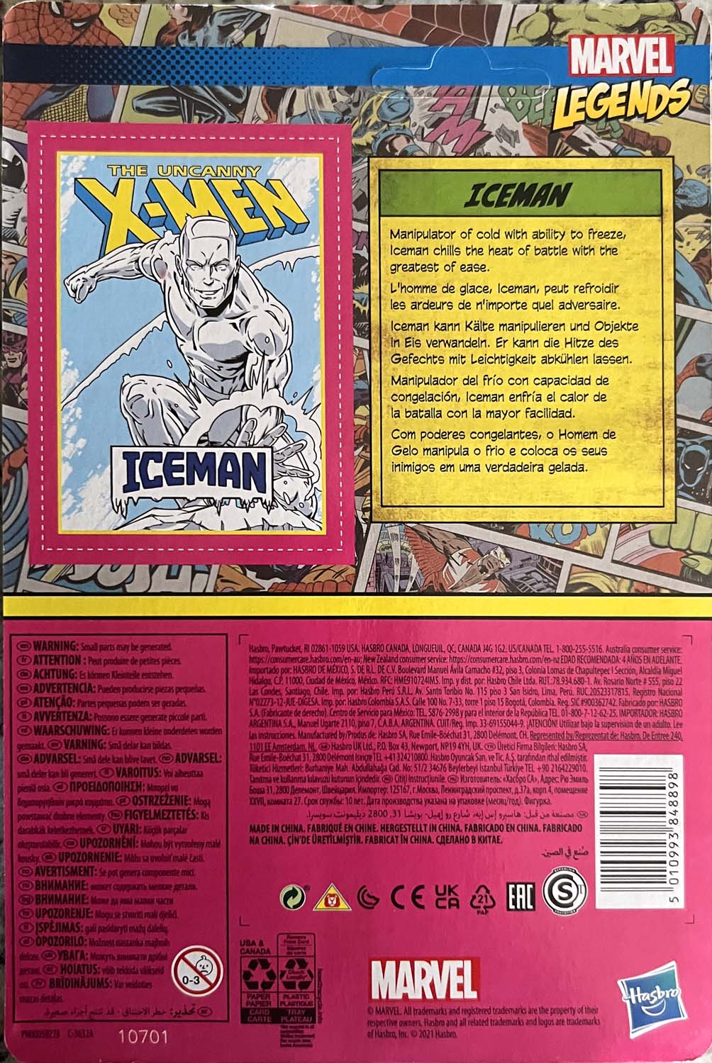 Iceman - Kenner/Hasbro (Marvel Legends Retro) action figure collectible - Main Image 2