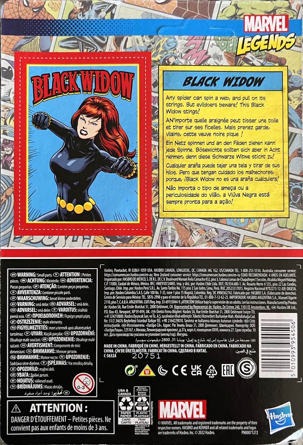 Black Widow - Kenner/Hasbro (Marvel Legends Retro) action figure collectible - Main Image 2