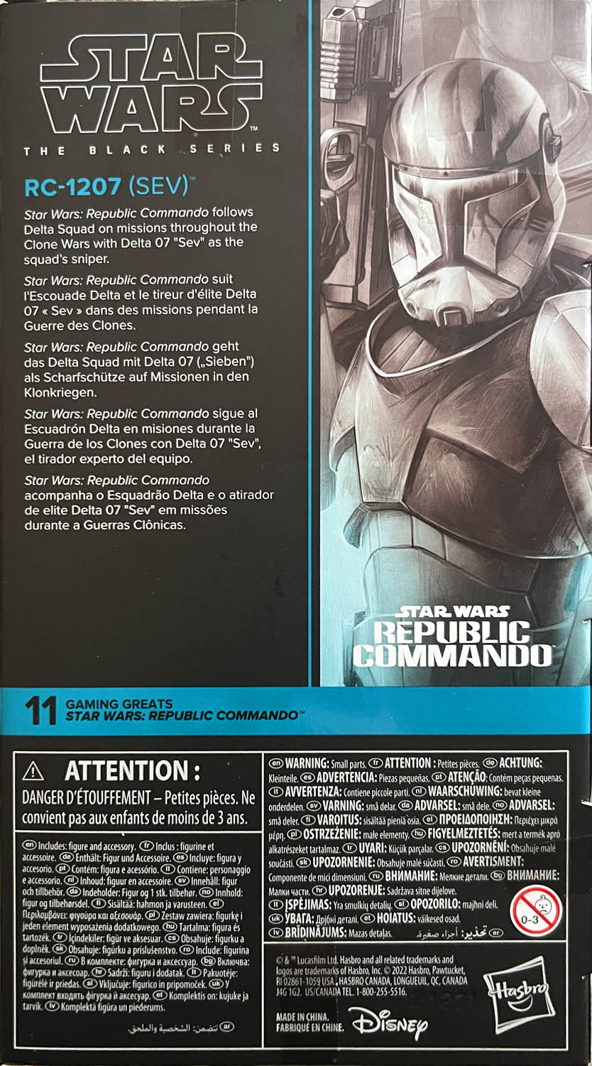 RC-1207 (SEV) - Disney/Hasbro (Star Wars The Black Series 6) action figure collectible - Main Image 2