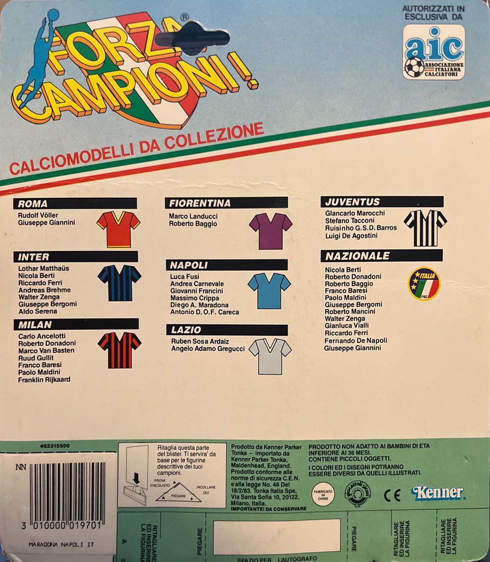 Forza Campioni! Diego A. Maradona - Kenner action figure collectible [Barcode 3010000019701] - Main Image 2