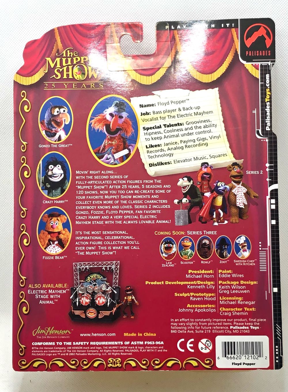 (S2) Floyd Pepper - Palisades (Muppets) (Muppets) action figure collectible - Main Image 2