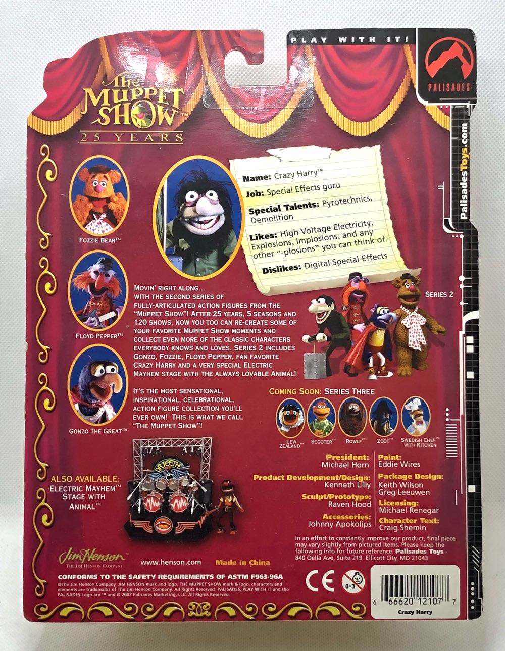 (S2) Crazy Harry - Palisades (Muppets) (Muppets) action figure collectible - Main Image 2