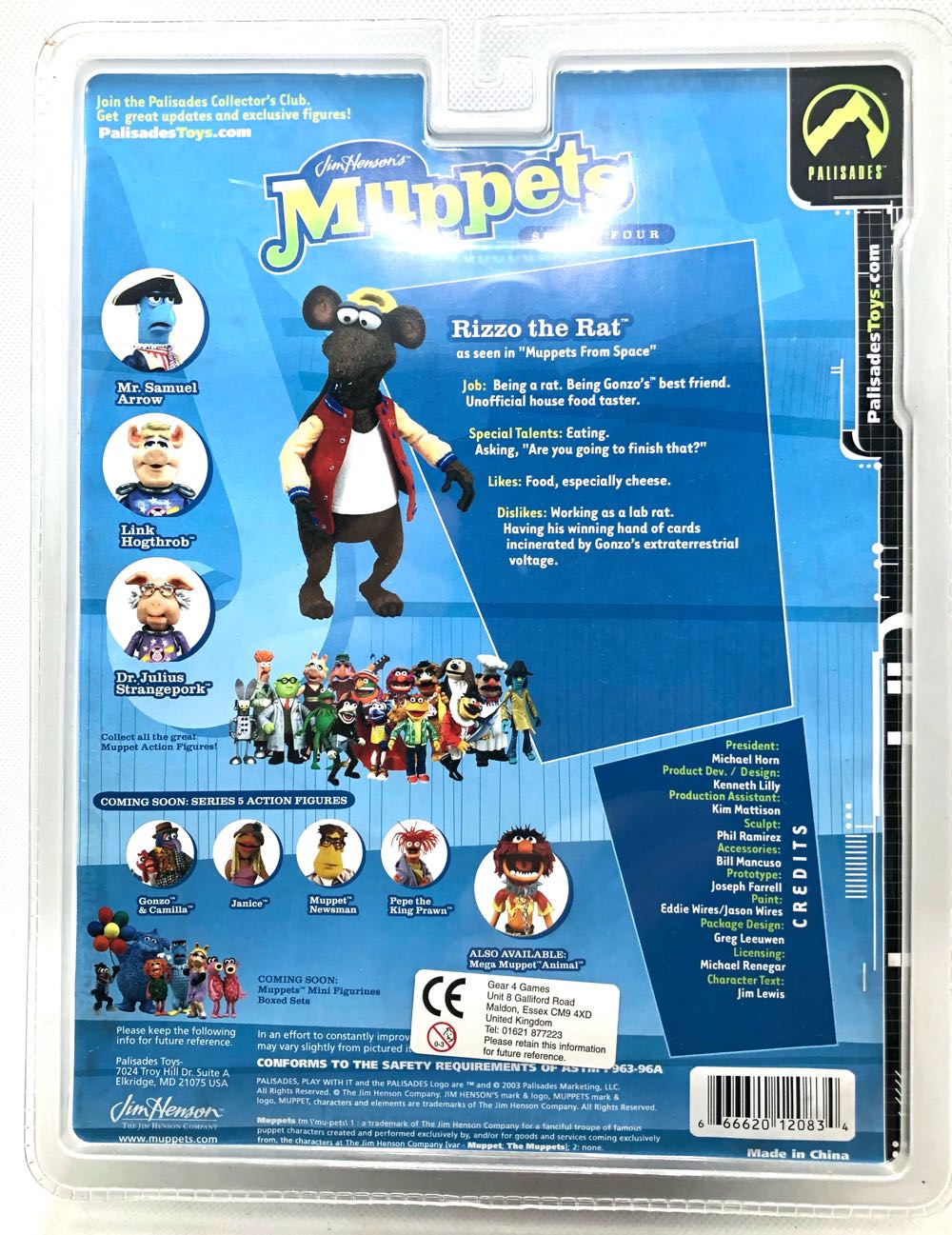 (S4) Rizzo The Rat - Palisades (Muppets) (Muppets) action figure collectible - Main Image 2