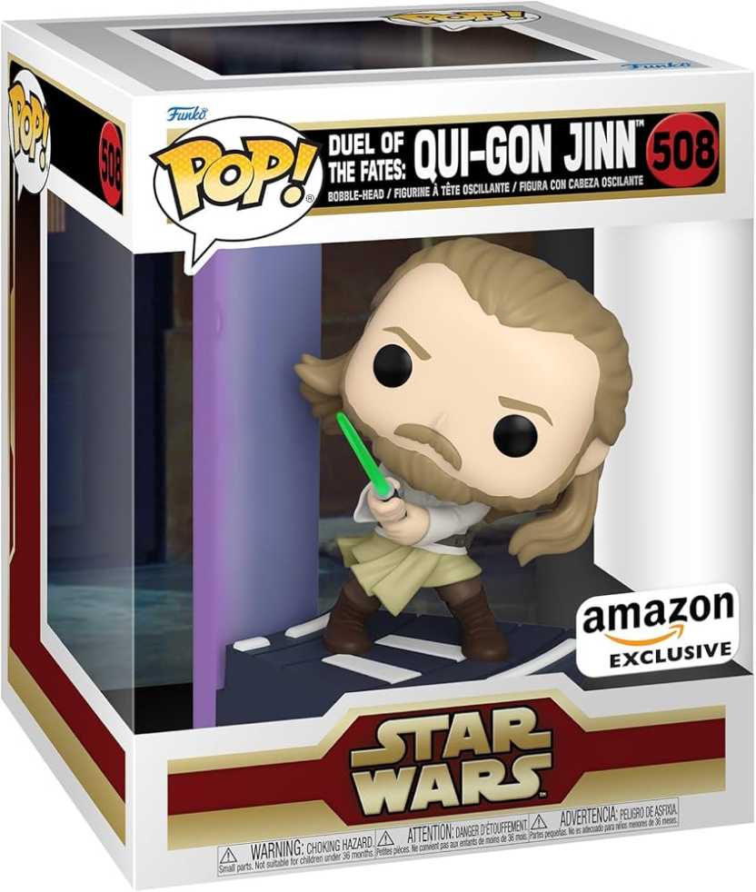 #508 Duel Of The Fates Qui-gon Jinn Amazon Exclusive - Funko (Star Wars) (Funko Pop!) action figure collectible [Barcode 889698631969] - Main Image 4