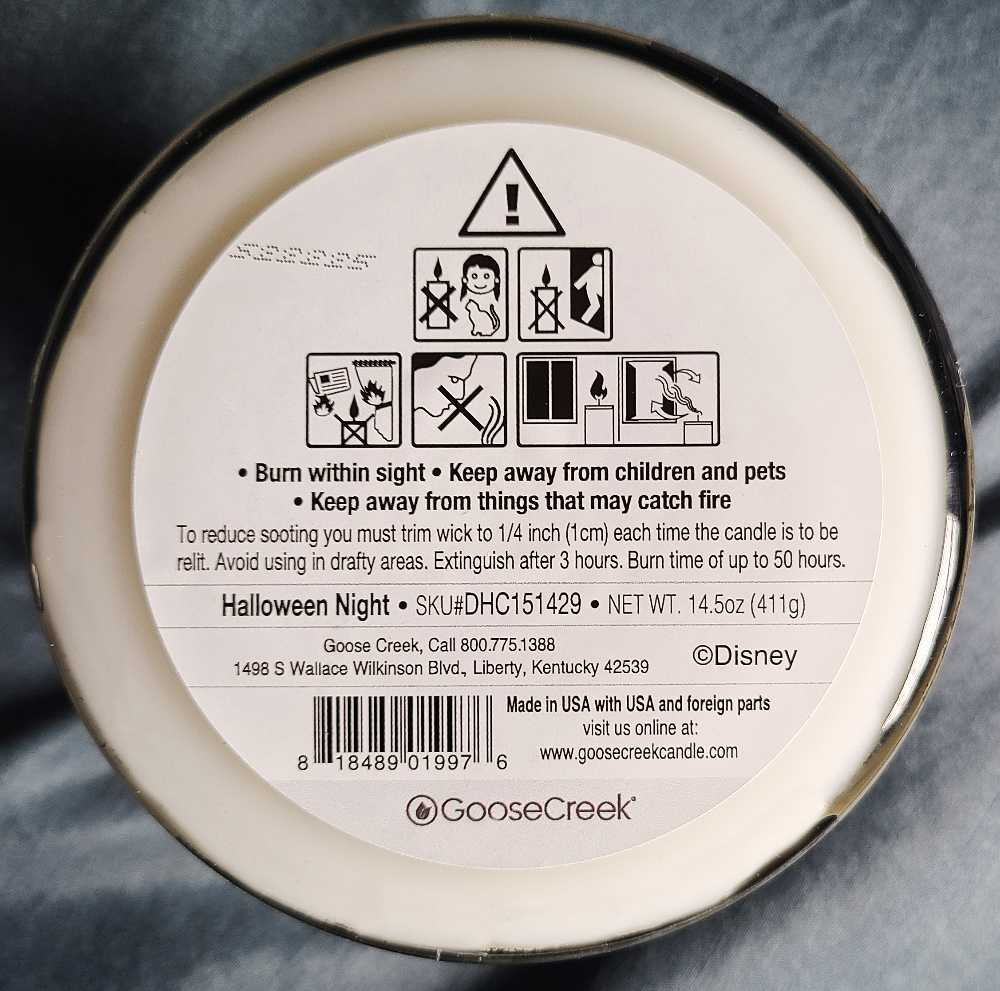 CANDLE: Halloween Goose Creek Hocus Pocus 2 - Halloween Night 2022 - Goose Creek Candle (Halloween Candles) action figure collectible [Barcode 818489019976] - Main Image 2