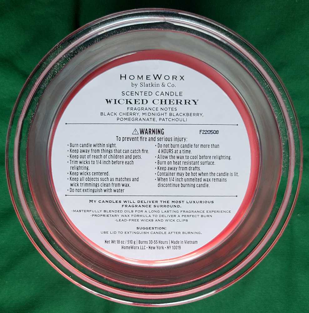 CANDLE: Halloween HomeWorx Wicked Cherry 2022 - Homeworx (Halloween Candles) action figure collectible - Main Image 2