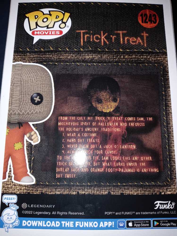 Funko - (1243) Sam - Funko Pop Movies (Trick r Treat) action figure collectible [Barcode 889698649605] - Main Image 2
