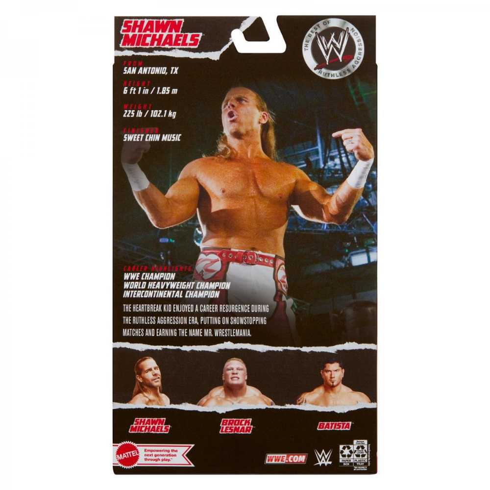 Shawn Michaels - Mattel Wwe (WWE Elite 1 Ruthless Aggression) action figure collectible [Barcode 194735075317] - Main Image 2