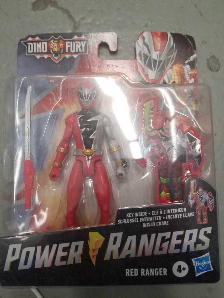 Power Rangers Dino Fury Red Ranger 6-inch Action Figure Toy Inspired By Tv Show With Dino Fury Key And Dino-themed Accessory For Ages 4 And Up  action figure collectible [Barcode 630509985753] - Main Image 2