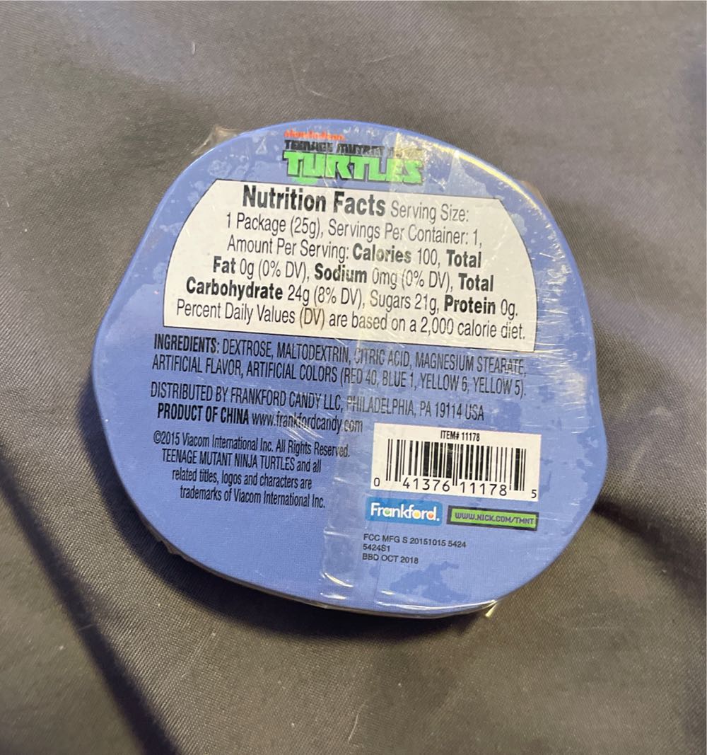 Nickelodeon Teenage Mutant Ninja Turtles Leonardo Candy Tin  action figure collectible [Barcode 041376111785] - Main Image 2