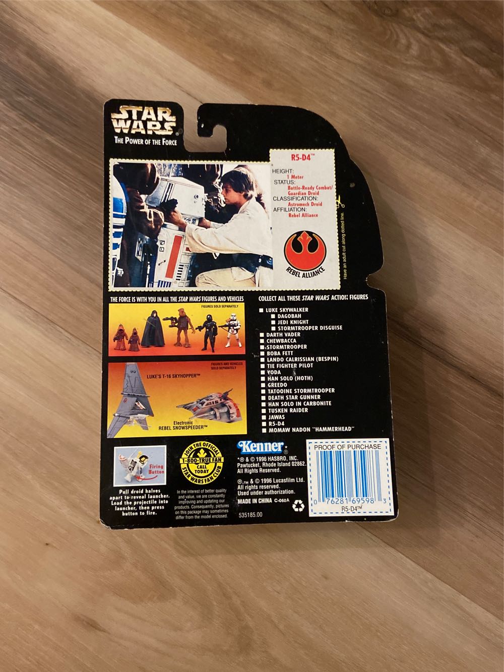 R5-D4 With Concealed Photon Launcher - Hasbro (Star Wars Power Of The Force (Red Card)) action figure collectible [Barcode 076281695983] - Main Image 2