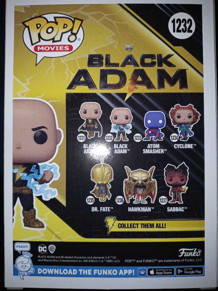 Black Adam- Black Adam With Lighting #1232 - Funko (Black Adam) (Black Adam) action figure collectible [Barcode 889698641890] - Main Image 2