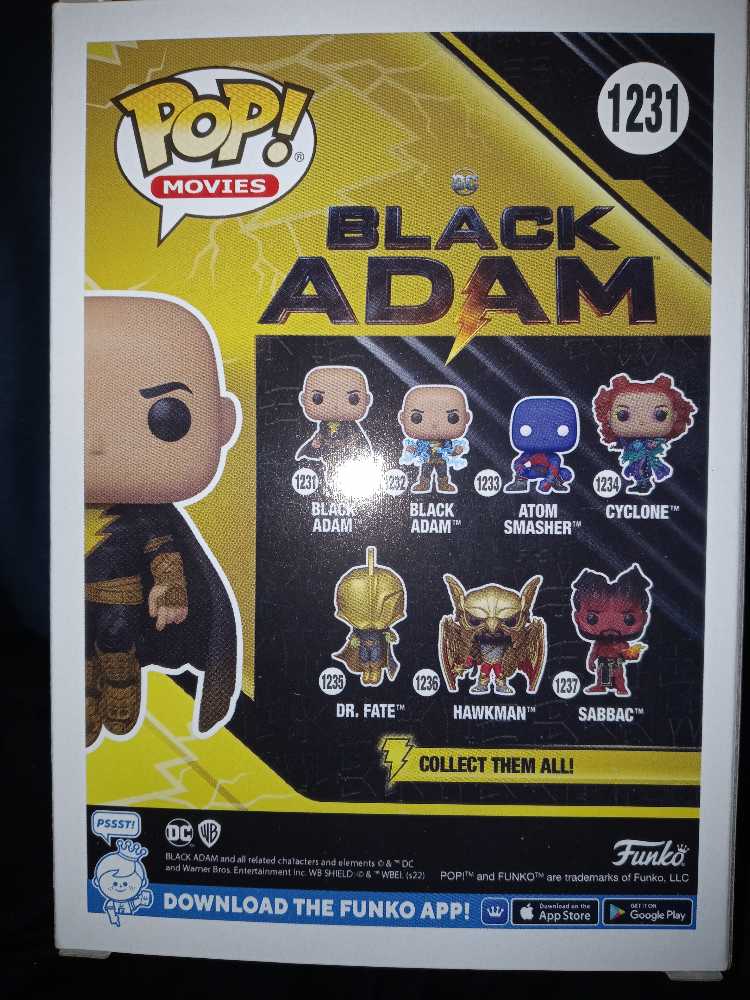 Dc Black Adam: Black Adam With Cape #1231 - Funko (Black Adam) action figure collectible [Barcode 889698641883] - Main Image 2