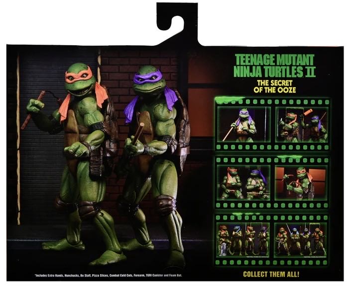 TMNT - Michelangelo & Donatello (2-Pack) - Neca/Reel Toys (Teenage Mutant Ninja Turtles) action figure collectible [Barcode 634482542408] - Main Image 3