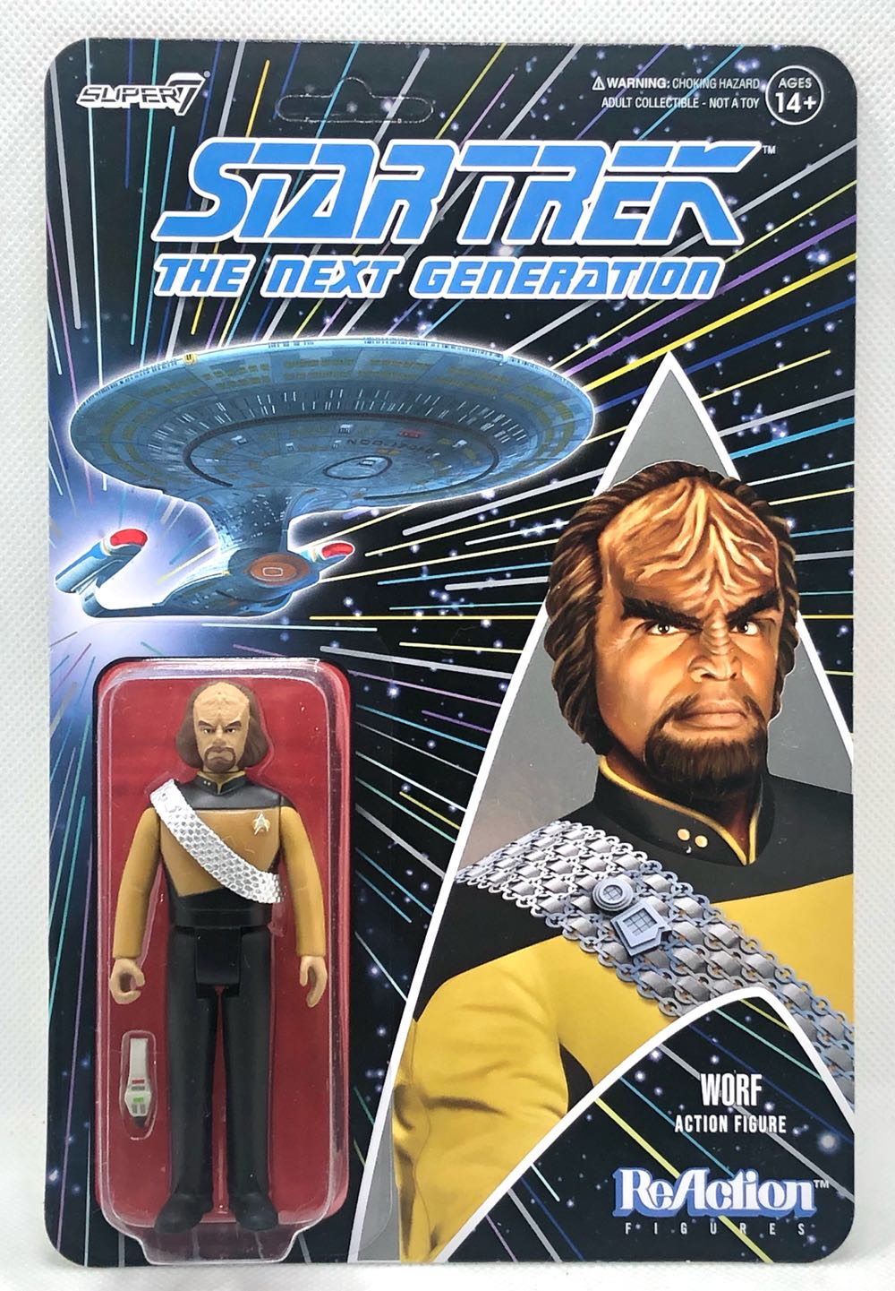 Worf - Super7 (Star Trek ReAction) (Star Trek) action figure collectible - Main Image 1