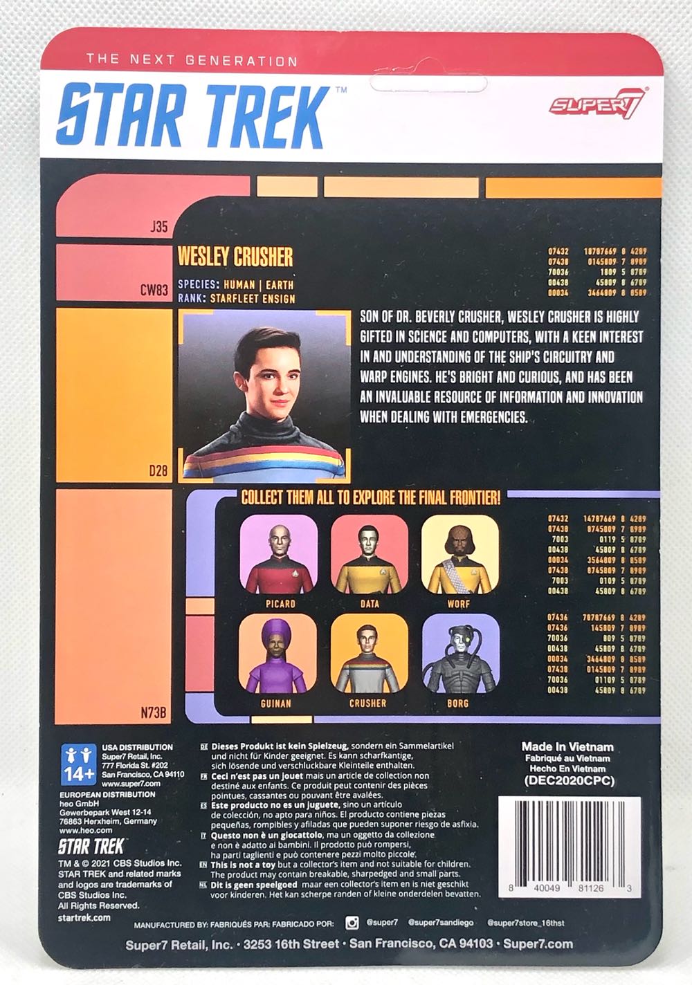 Crusher - Super7 (Star Trek ReAction) (Star Trek) action figure collectible - Main Image 2