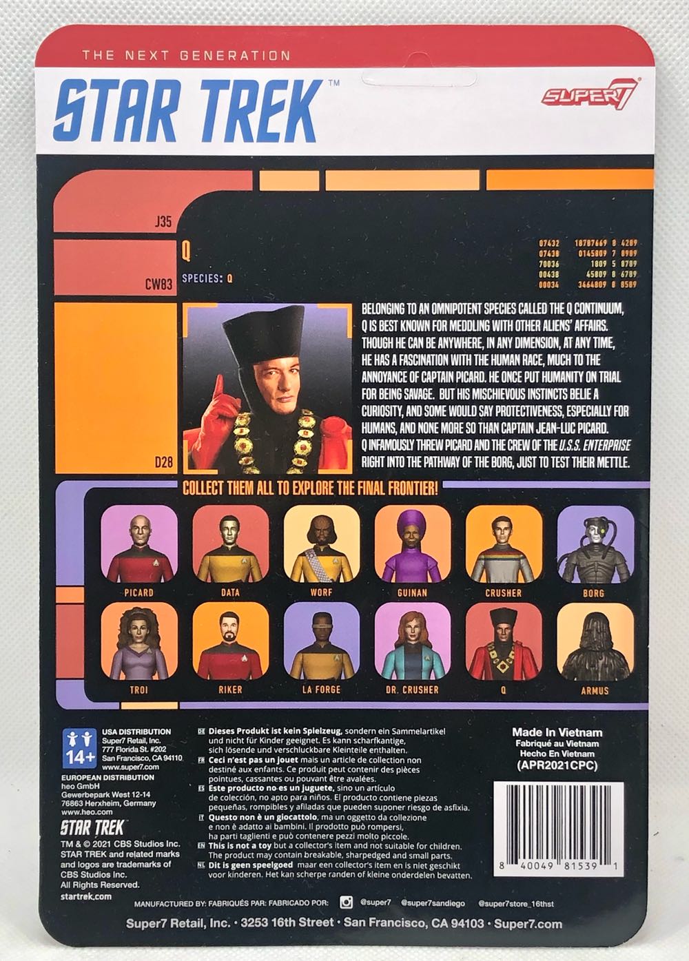 Q - Super7 (Star Trek ReAction) (Star Trek) action figure collectible - Main Image 2