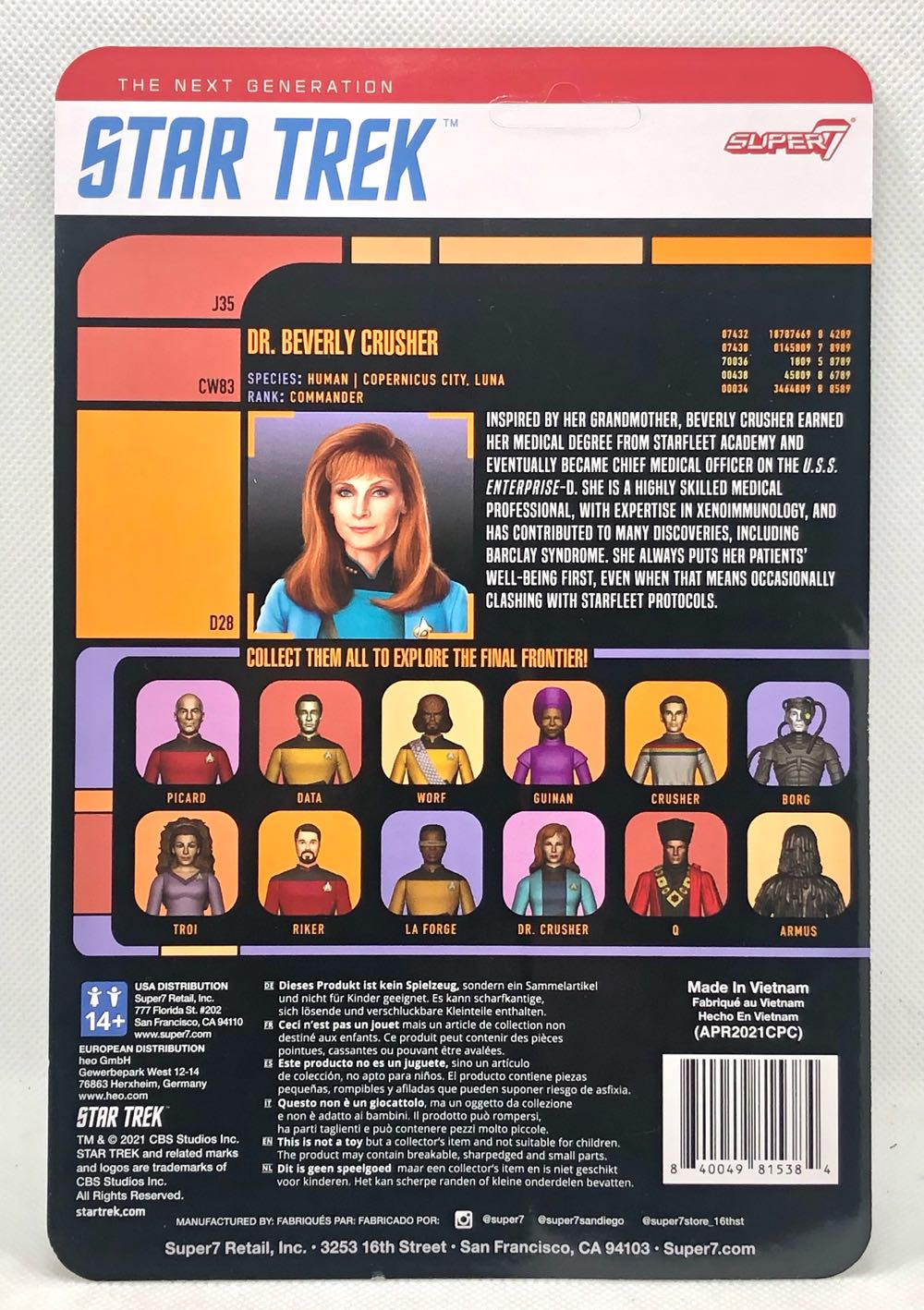 Dr. Crusher - Super7 (Star Trek ReAction) (Star Trek) action figure collectible - Main Image 2