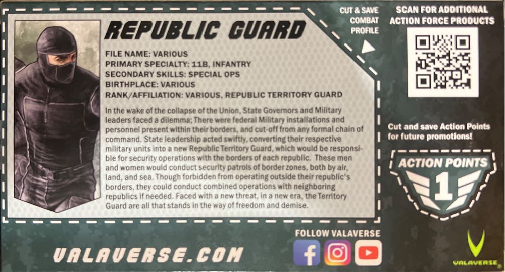 Special Ops Republic Guard - Valaverse (Action Force Figure) action figure collectible [Barcode 618952266810] - Main Image 2