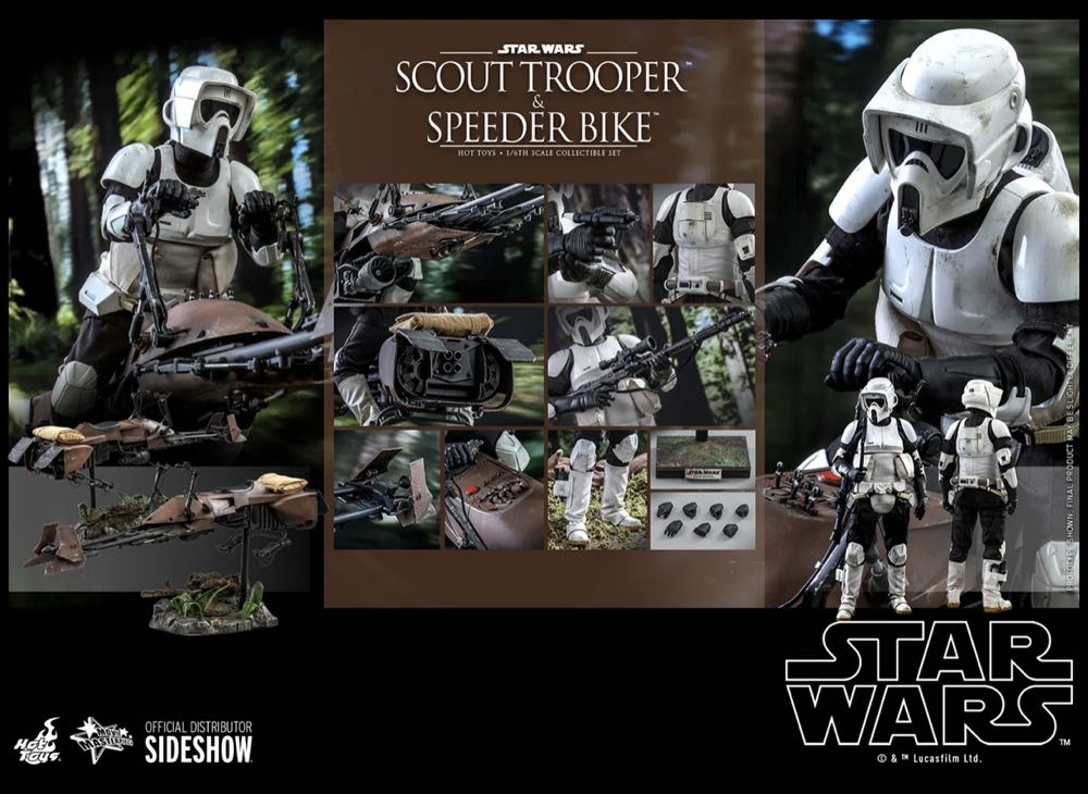 Hot Toys MMS 612 Return Of The Jedi Scout Trooper And Speeder Bike - Hot Toys (Scout Trooper) action figure collectible - Main Image 2