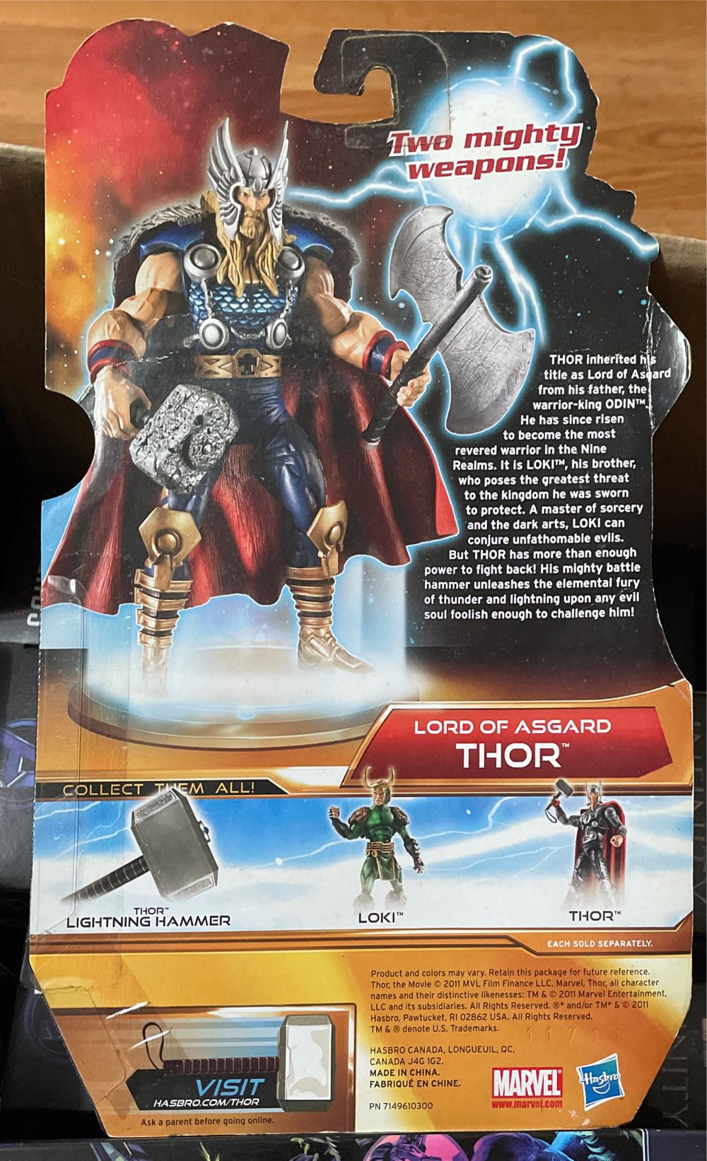 Thor (Lord of Asgard) - Hasbro (Marvel Legends) action figure collectible [Barcode 653569638919] - Main Image 2