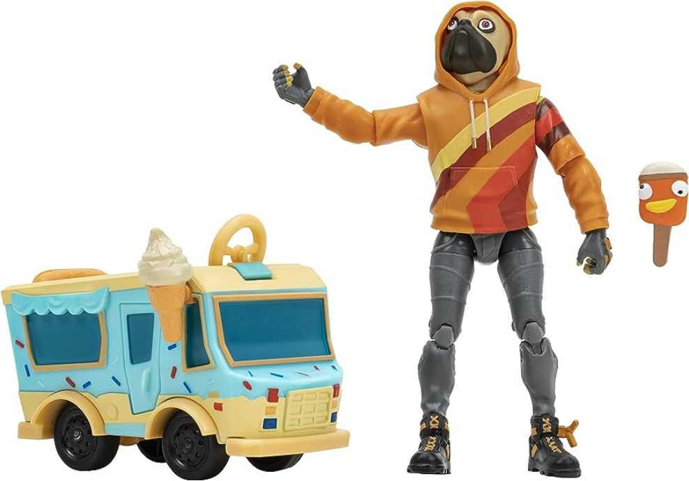 Fortnite Emote Series Doggo With Lil’ Treat Emote Vehicle And Snow Pop Accessory - Jazwares (Fortnite) action figure collectible [Barcode 191726453765] - Main Image 2