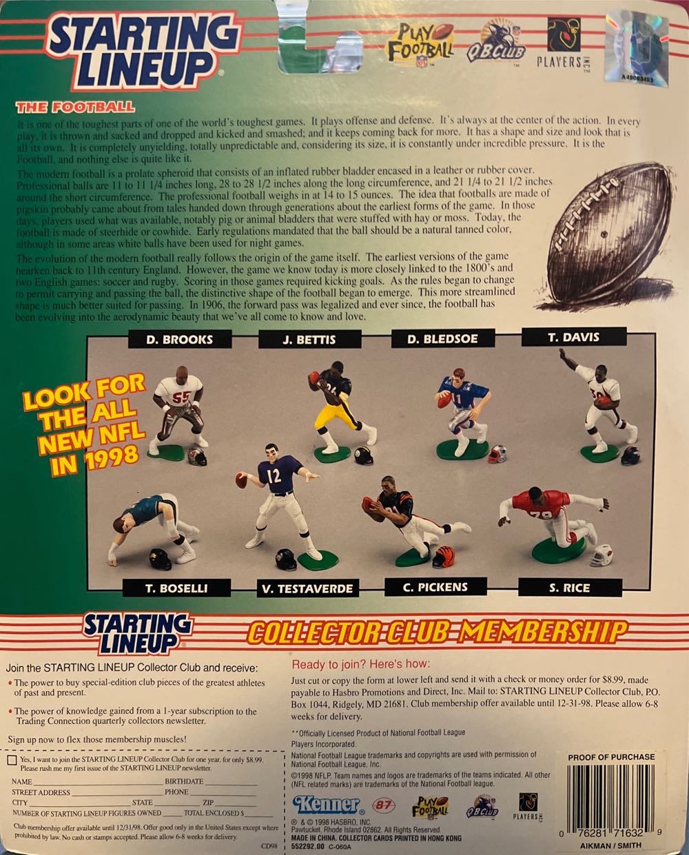 Starting Lineup Emmitt Smith & Troy Aikman Dallas Cowboys - Kenner action figure collectible [Barcode 076281716329] - Main Image 2