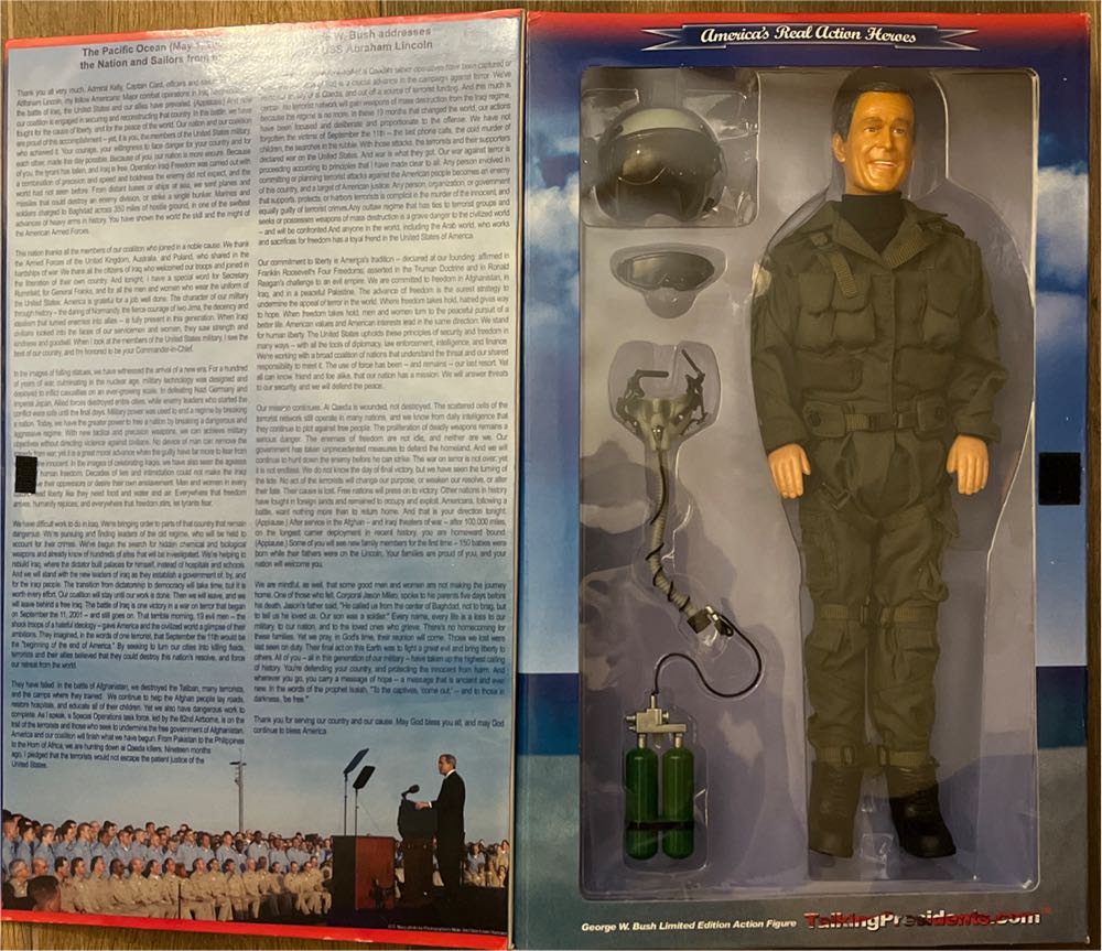 George W Bush Top Gun - Discontinued - Talking Presidents action figure collectible [Barcode 020474051032] - Main Image 2