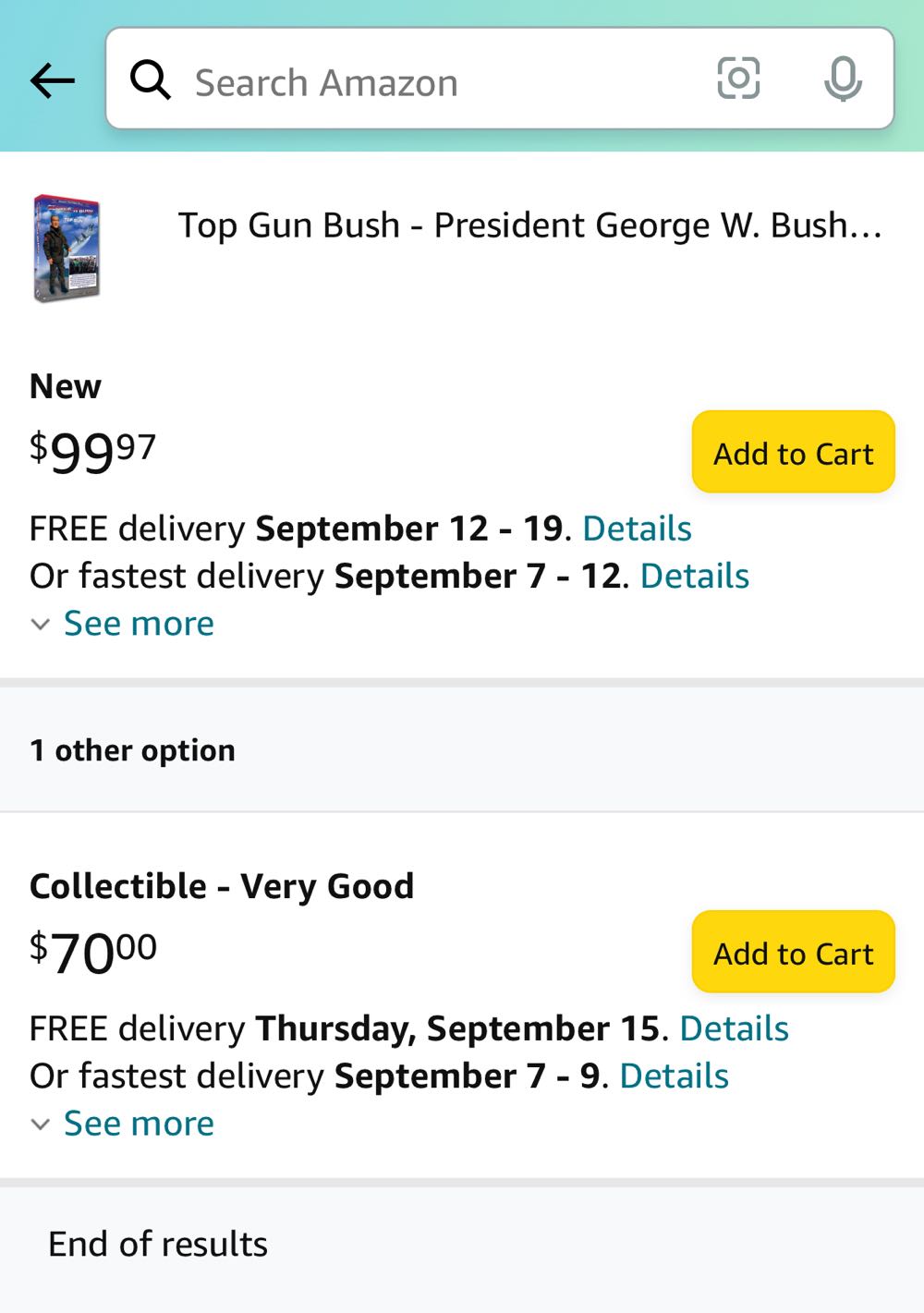 George W Bush Top Gun - Discontinued - Talking Presidents action figure collectible [Barcode 020474051032] - Main Image 3