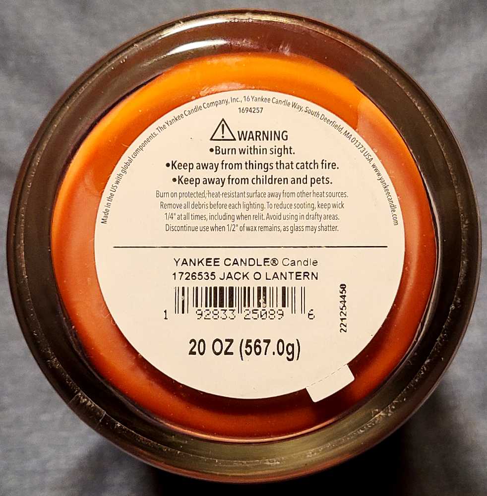 CANDLE: Halloween Yankee Jack O’ Lantern 2022 Tumbler - Yankee Candle (Halloween Candles) action figure collectible [Barcode 192833250896] - Main Image 2