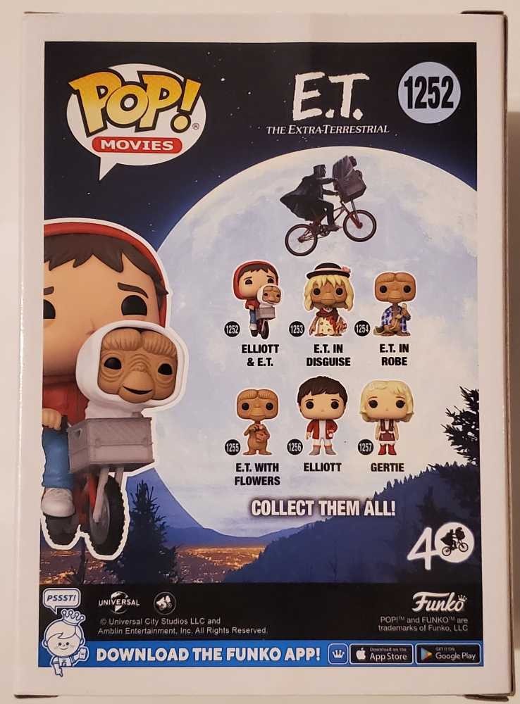 E.T. - Elliott & E.T. 1252 - Funko Pop (E.T Extra) action figure collectible [Barcode 889698507684] - Main Image 4