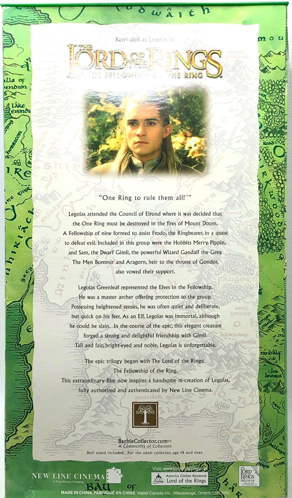 Legolas (Lord of the Rings) - Mattel (Barbie) (Barbie) action figure collectible - Main Image 2