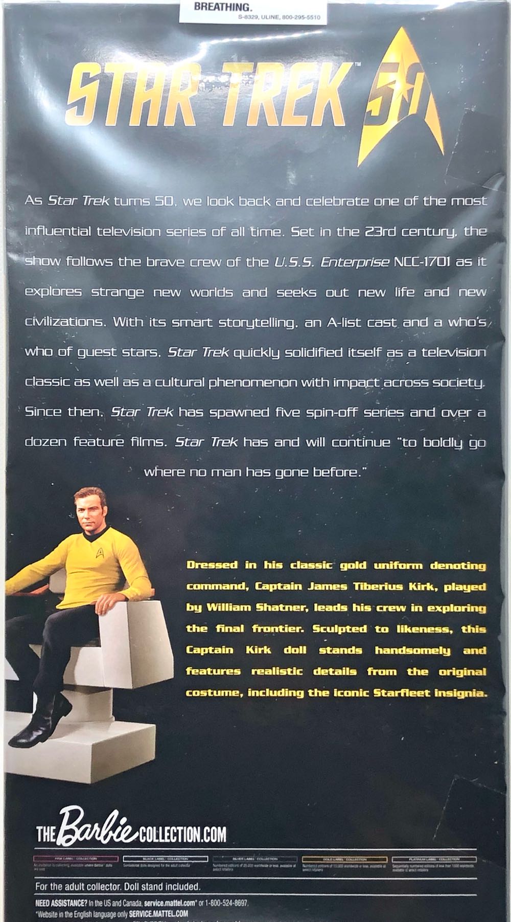 (Star Trek) Captain Kirk - Mattel (Barbie) (Barbie) action figure collectible - Main Image 2