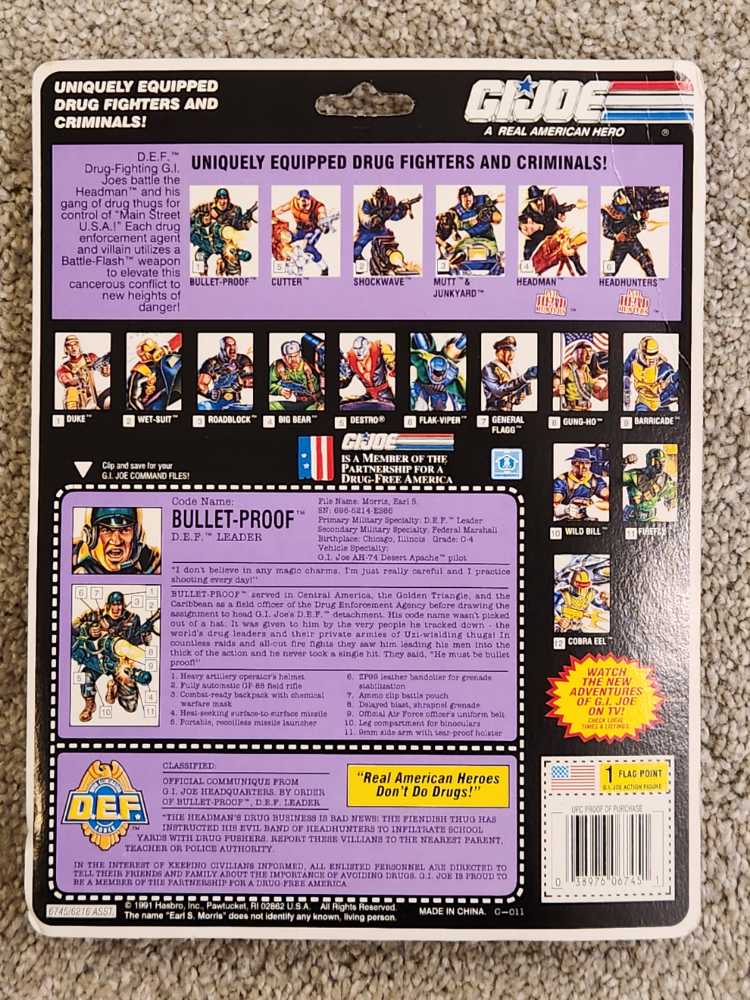 Bullet-Proof (D.E.F. Leader) - Hasbro (G.I. Joe: D.E.F. [Drug Elimination Force]) action figure collectible [Barcode 038976067451] - Main Image 2