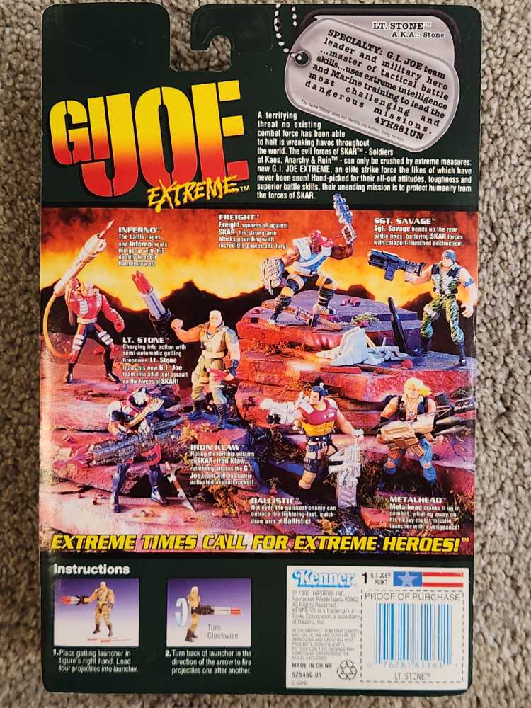 Lt. Stone - Kenner (G.I. Joe: Extreme) action figure collectible [Barcode 076281811611] - Main Image 2