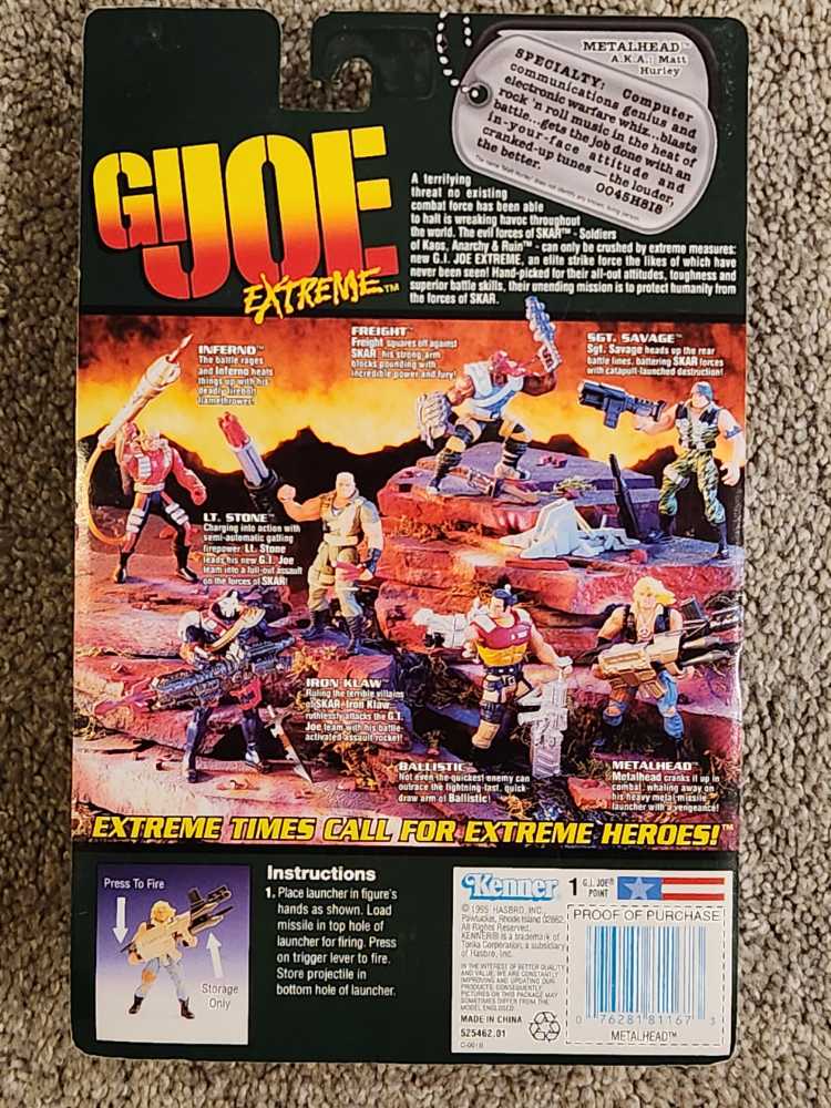 Metalhead - Kenner (G.I. Joe: Extreme) action figure collectible [Barcode 076281811673] - Main Image 2