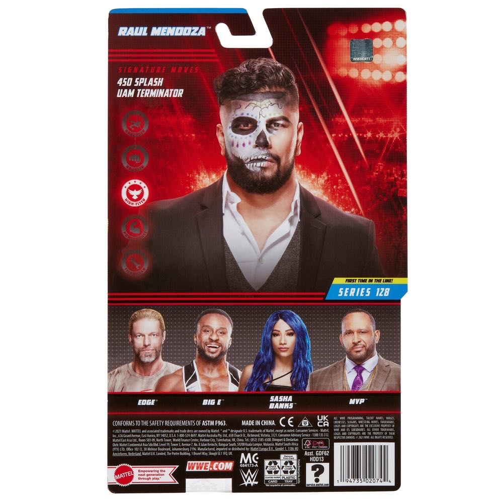 Raul Mendoza - Mattel (WWE Basic Series #128) action figure collectible [Barcode 194735020744] - Main Image 2