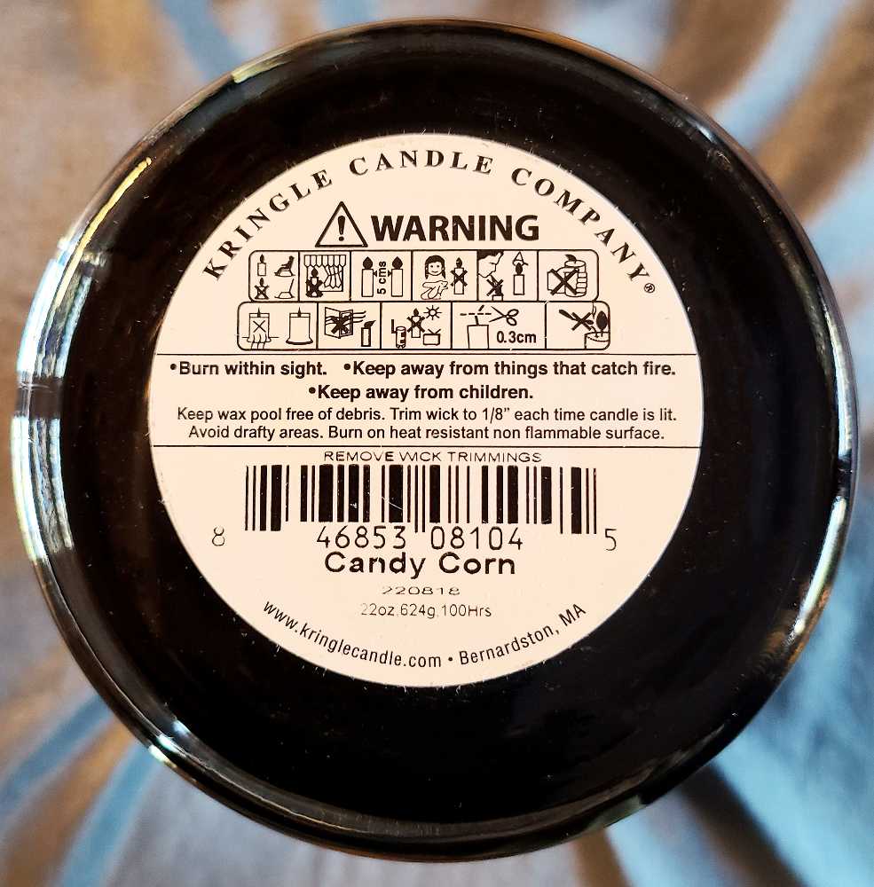 CANDLE: Halloween Kringle Candy Corn 2022 - Kringle Candle (Halloween Candles) action figure collectible [Barcode 846853081045] - Main Image 2