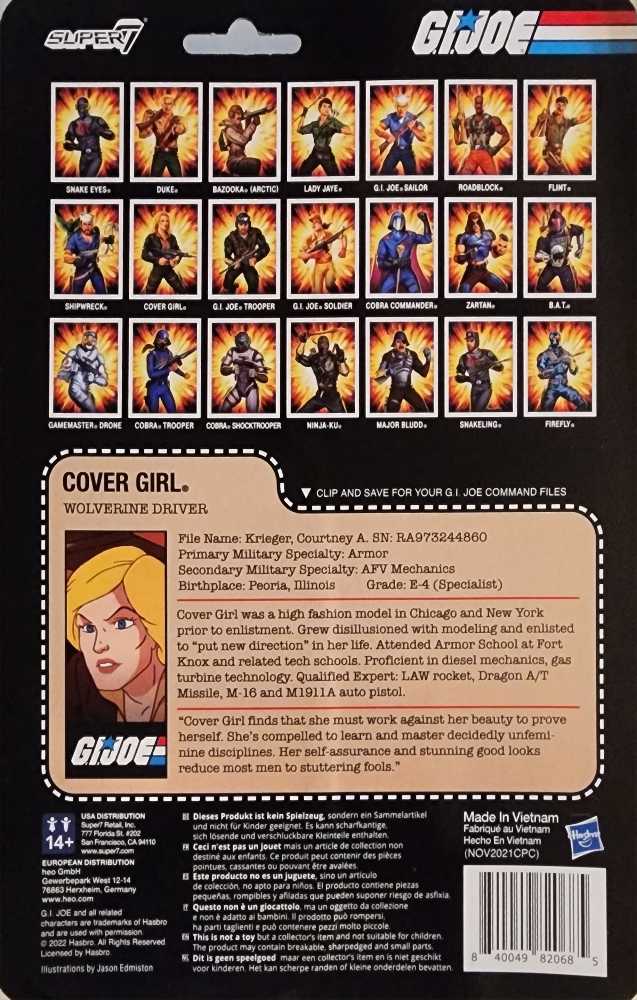 Cover Girl - Super7 (G.I. Joe) action figure collectible [Barcode 840049820685] - Main Image 2